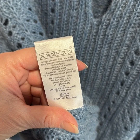 Isaac Jumper Blue Medium Mohair Merino - Picture 11 of 11